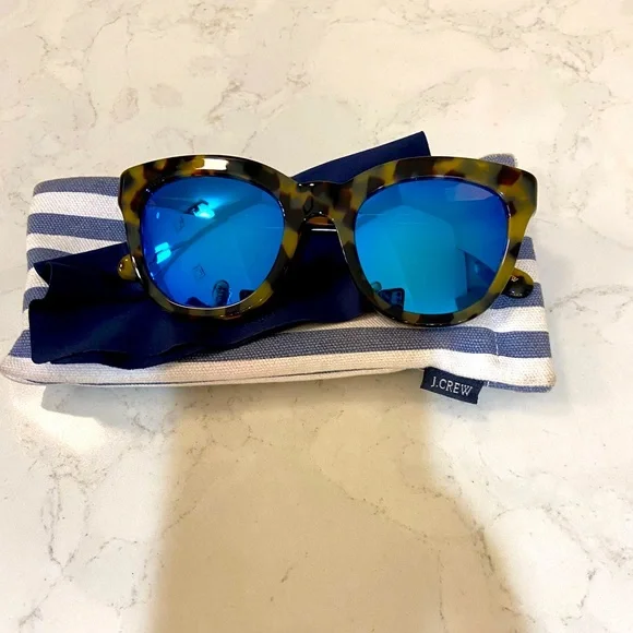 J. Crew | Accessories | Jcrew Tortoise Frame Blue Lense Cat  display picture 2